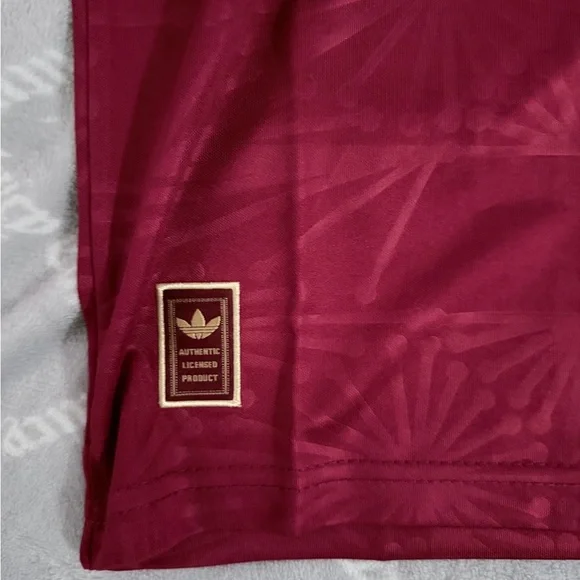 Adidas Maroon and Gold Mexico Tee - Picture 3 of 5
